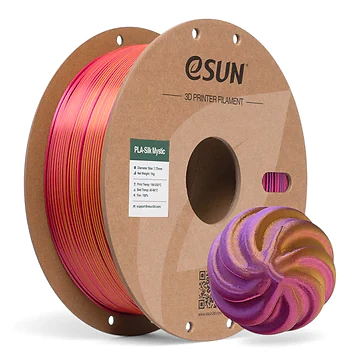 esun üç renkli silk mystic pla filament kırmızı altın mor 1.75 mm 1 kg