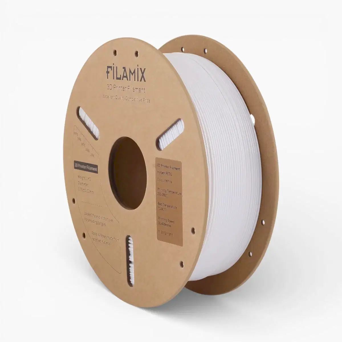 filamix hyper petg filament beyaz 1.75 mm 1 kg