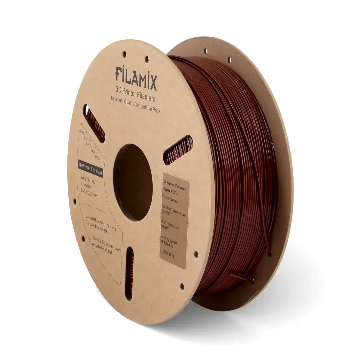 filamix hyper petg filament kahverengi 1.75 mm 1 kg