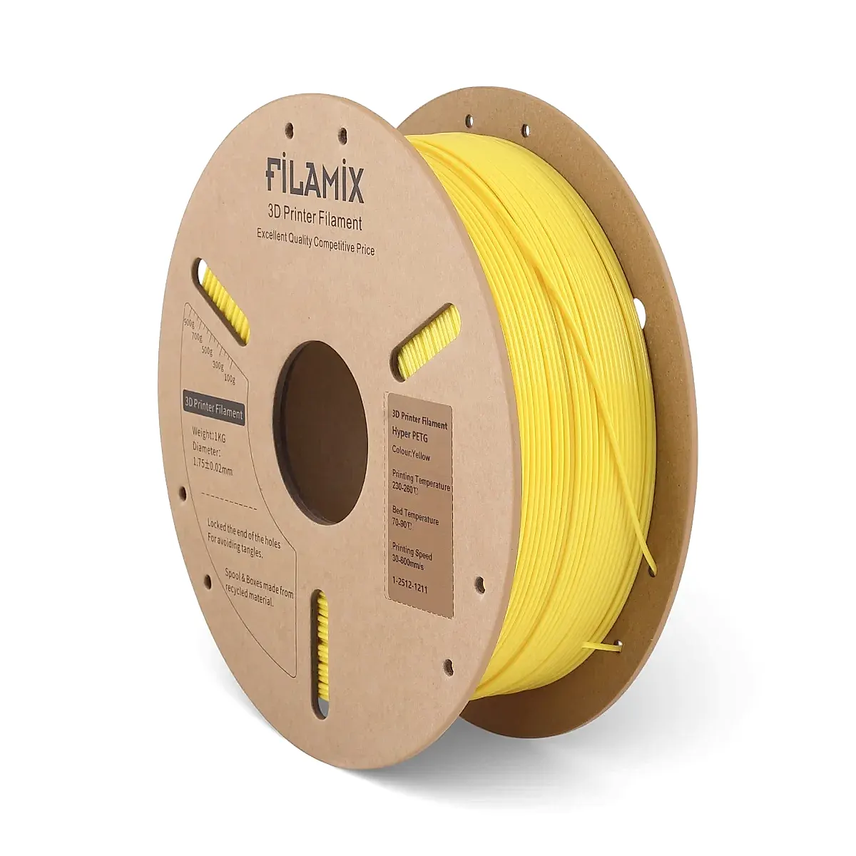 filamix hyper petg filament sarı 1.75 mm 1 kg