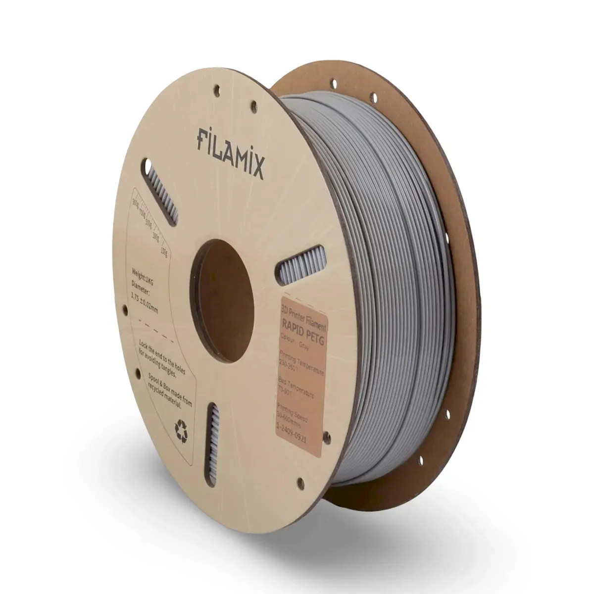 filamix hyper petg filament gri 1.75 mm 1 kg