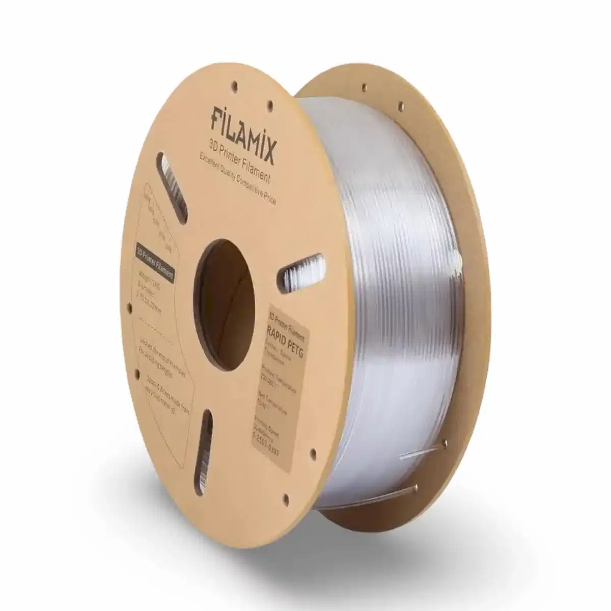 filamix hyper petg filament transparan şeffaf 1.75 mm 1 kg