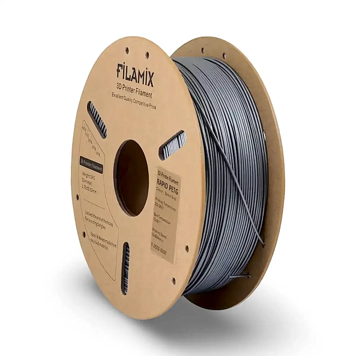 filamix hyper petg filament uzay gri 1.75 mm 1 kg