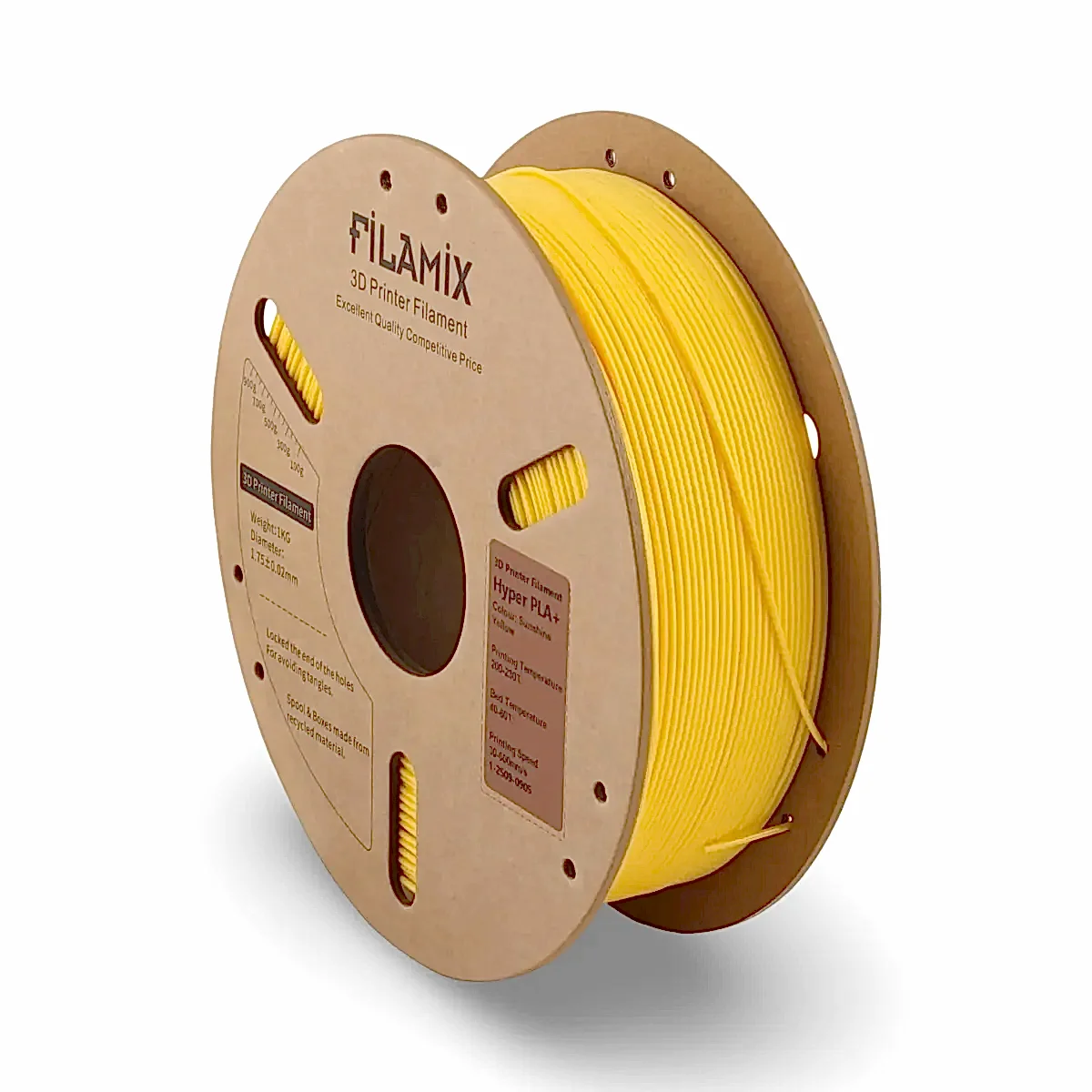 filamix hyper pla+ plus filament güneş sarısı 1.75 mm 1 kg