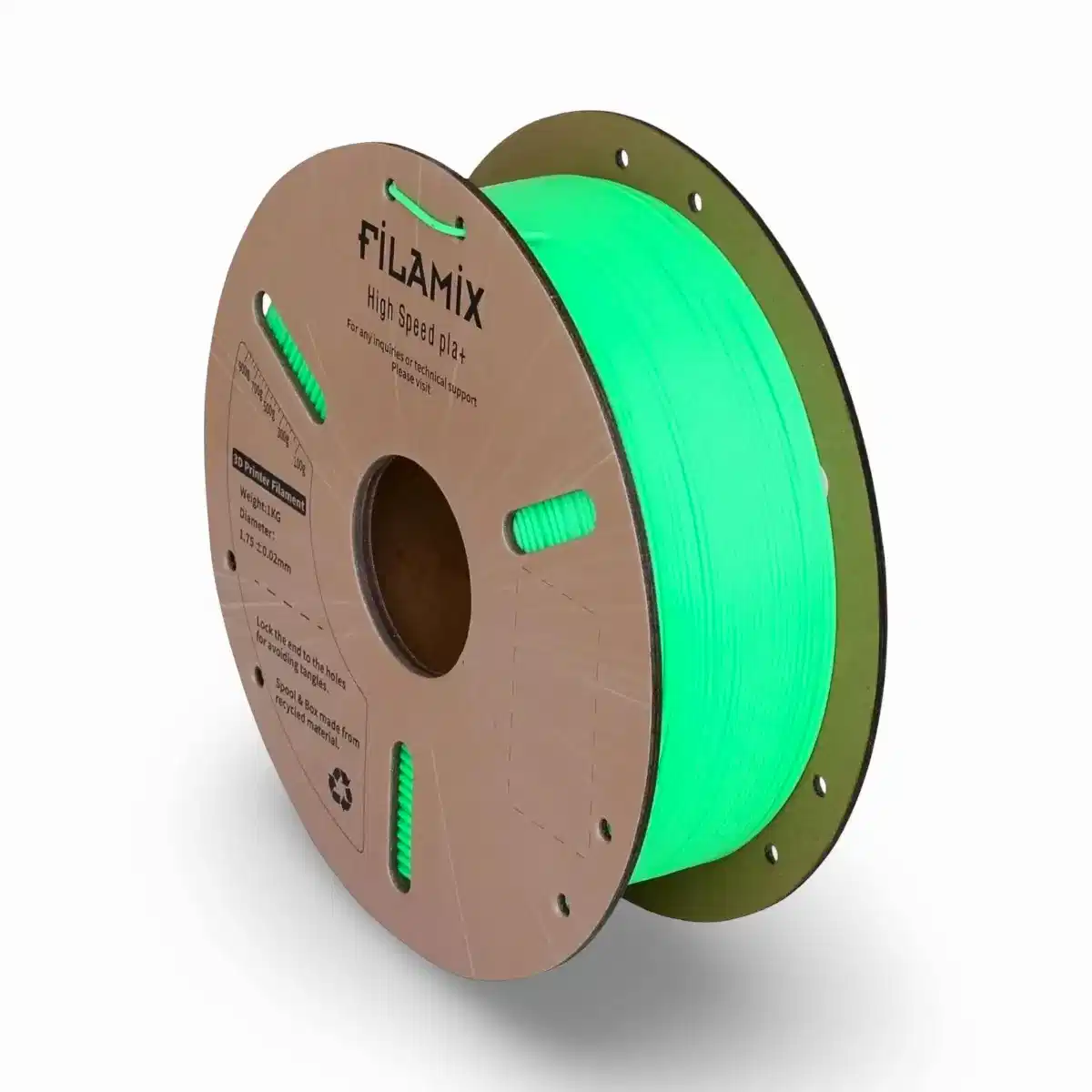 filamix hyper pla+ plus filament yeşil 1.75 mm 1 kg