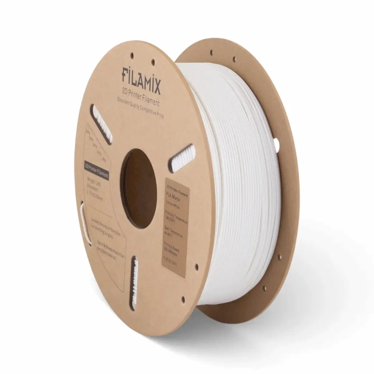 filamix mat pla filament beyaz 1.75 mm 1 kg