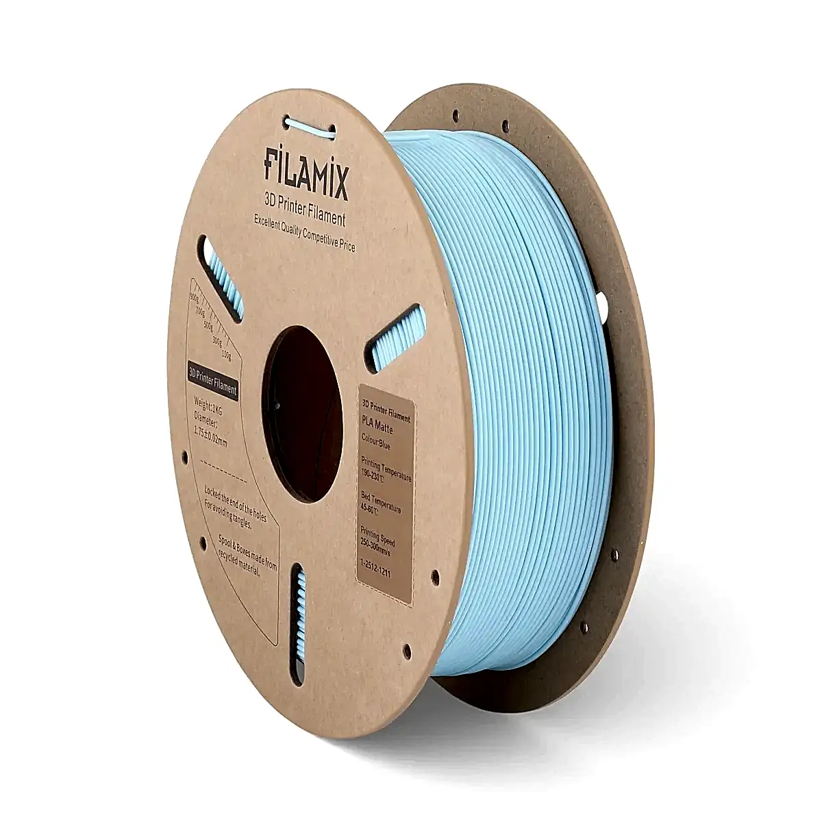filamix mat pla filament mavi 1.75 mm 1 kg