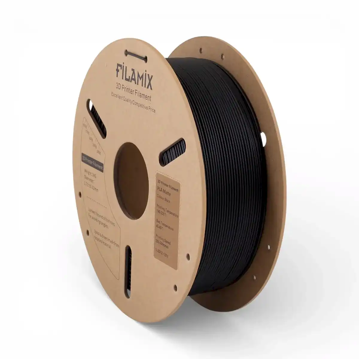 filamix mat pla filament siyah 1.75 mm 1 kg