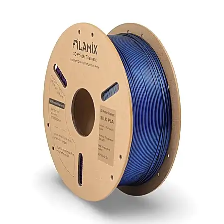filamix üç renkli mystic silk pla filament mavi mor siyah 1.75 mm 1 kg