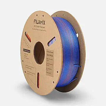 filamix üç renkli mystic silk pla filament mavi yeşil turuncu 1.75 mm 1 kg