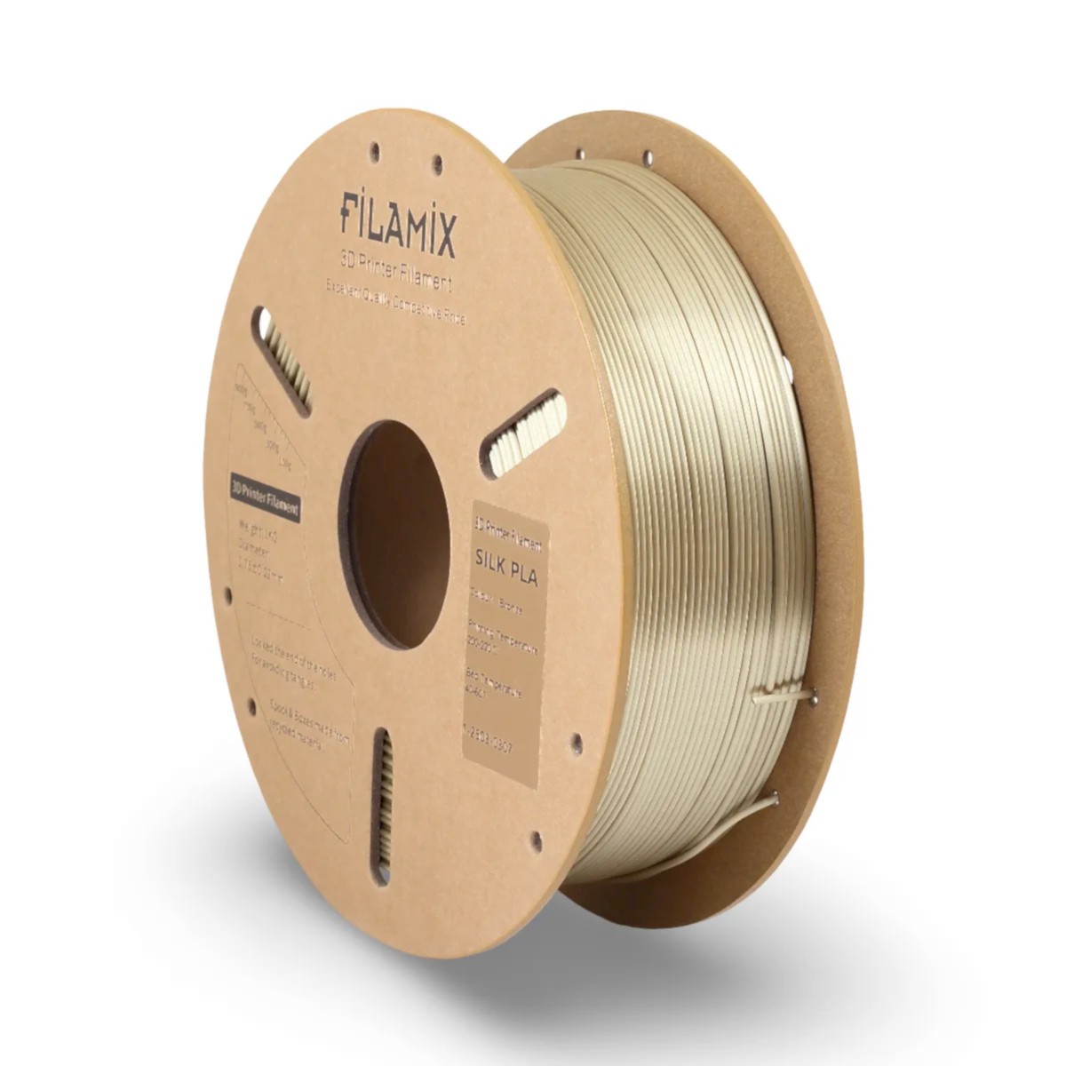filamix silk pla filament bronz 1.75 mm 1 kg