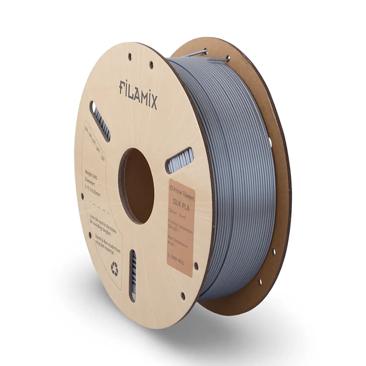 filamix silk pla filament gümüş 1.75 mm 1 kg